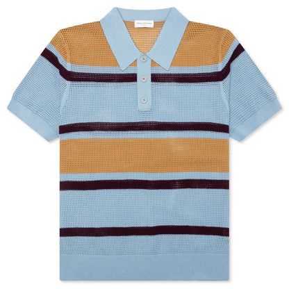 Mindo Knit Polo Light Blue