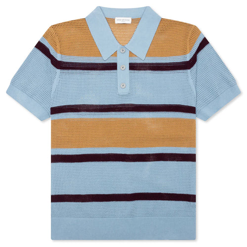 Mindo Knit Polo Light Blue