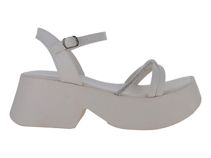 Sandalias Luna Rosa Plataforma Color Latte para Mujer