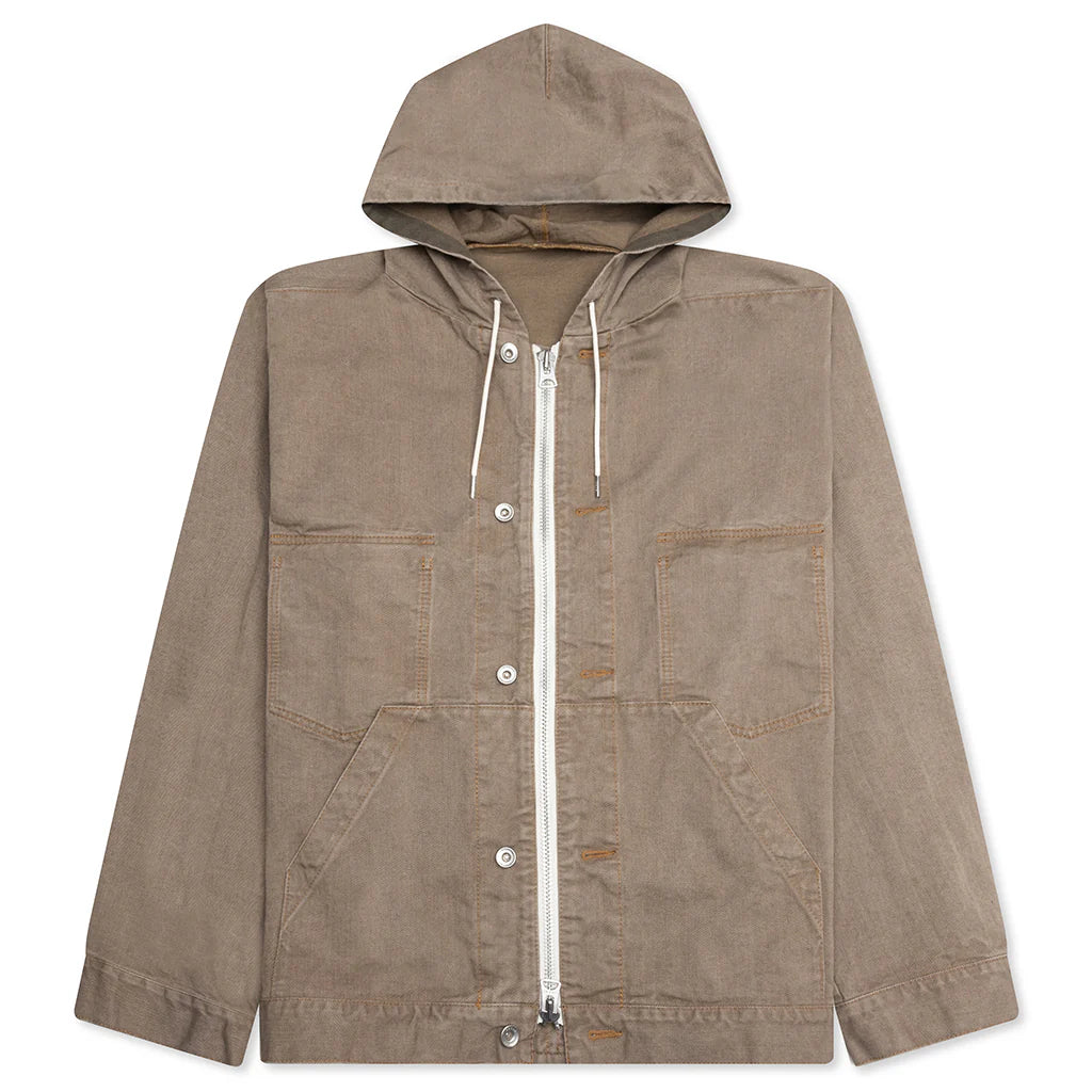 Denim Hoodie Beige