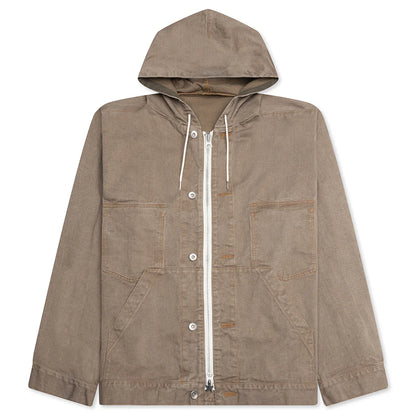 Denim Hoodie Beige
