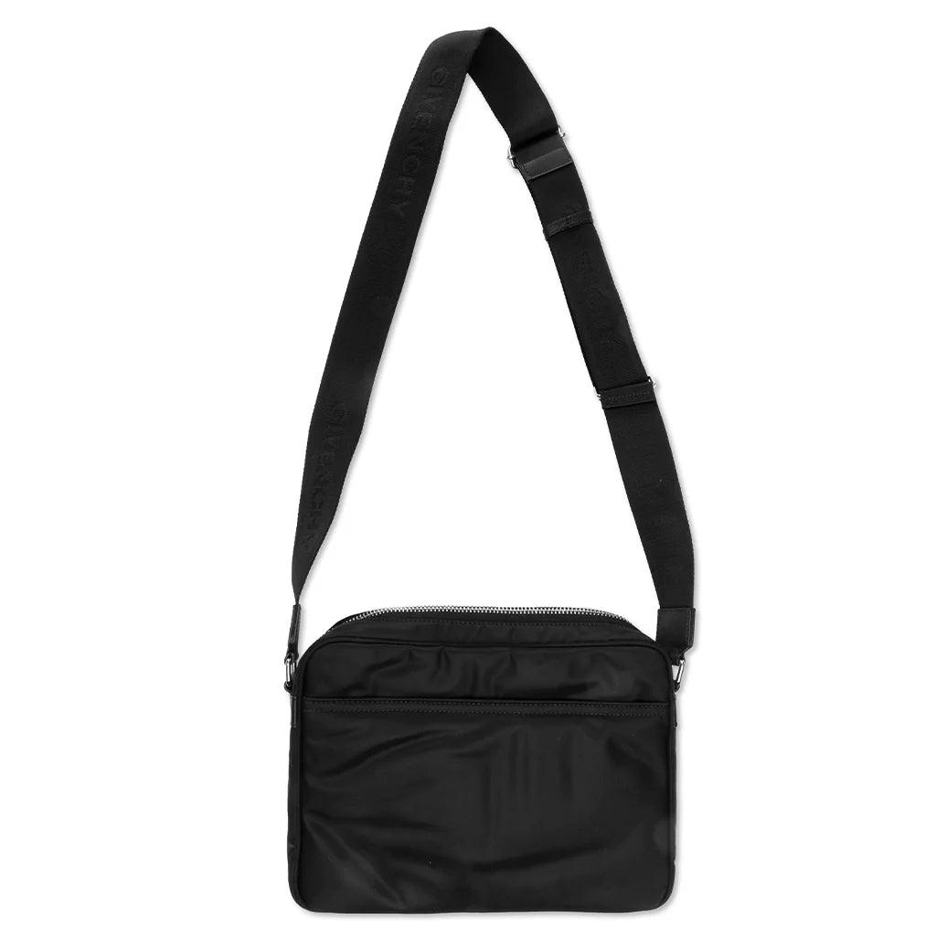 4G Light Double Pouch Messenger Bag Black