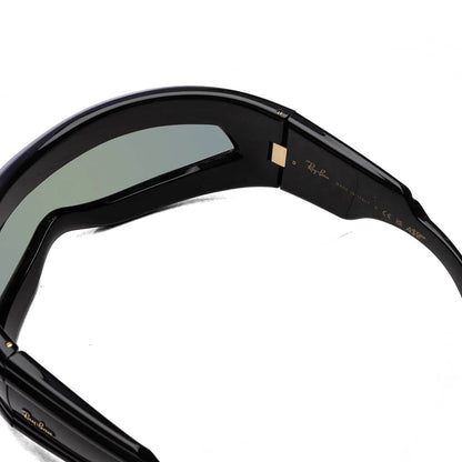 Ray Ban x AAP Rocky Ultra Wrap 001 Black Green Mirror Silver