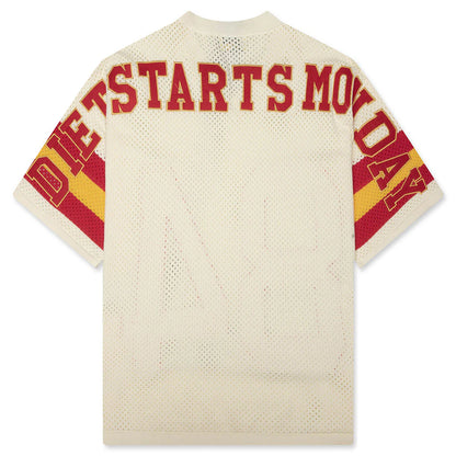 Knit Mesh Jersey Cream Red