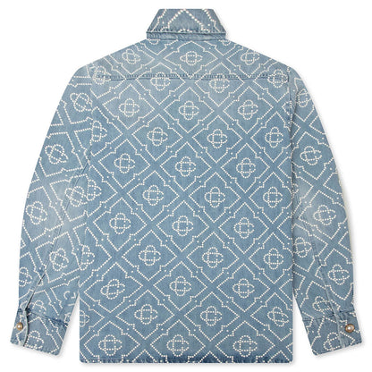 Pearl Monogram Denim Shirt Pearl