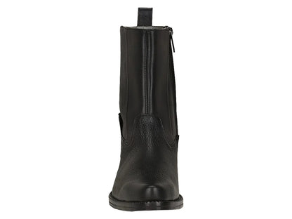 Botas Cuadra de Piel de Venado Negro para Hombre