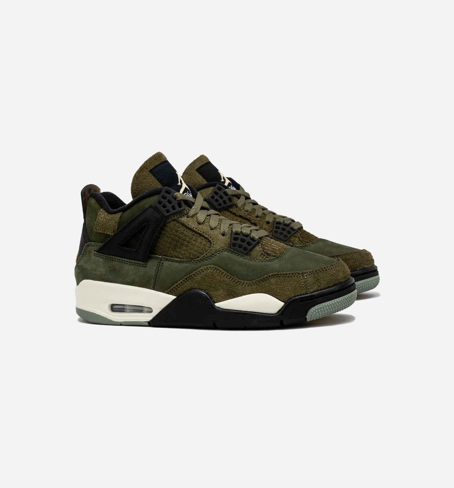 Air Jordan 4 Retro Craft Olive Mens Lifestyle Shoe Medium Olive Black
