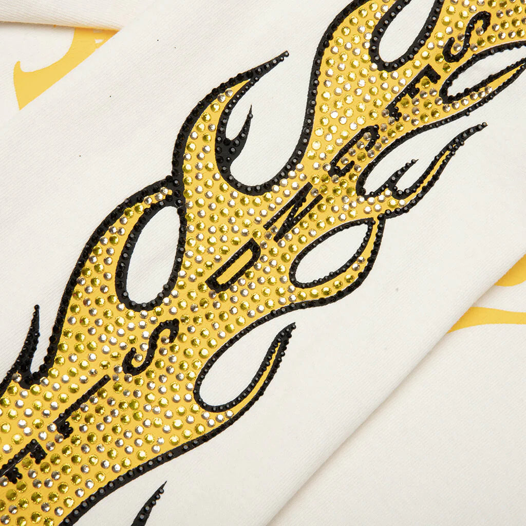 SeCND SLF x Masato Kawajo Firestorm Vintage L S Vintage White Yellow