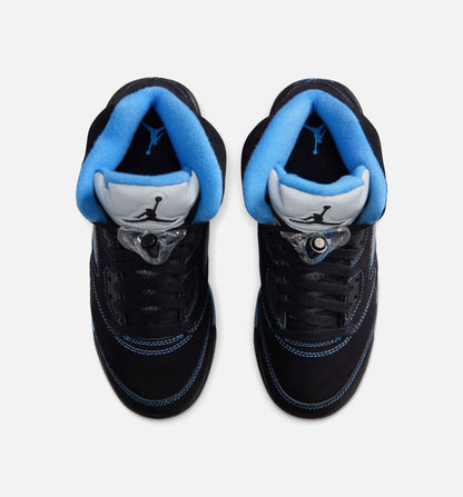 Air Jordan 5 Retro Black Carolina Grade School Lifestyle Shoe Black University Blue White Free Shipping