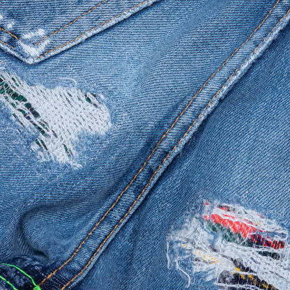 Monroe Triple Wide Denim Repair Short Indigo
