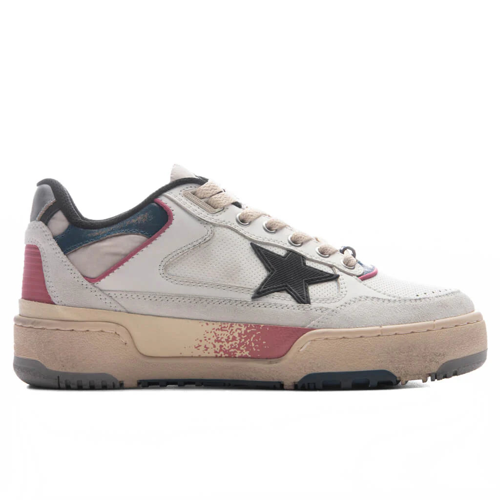 Womens Forty2 White Ottanio Black Mineral Red