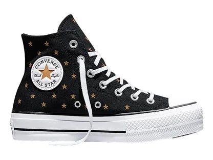 Tenis Converse CTAS Lift Platform Estrellas Negro para Mujer