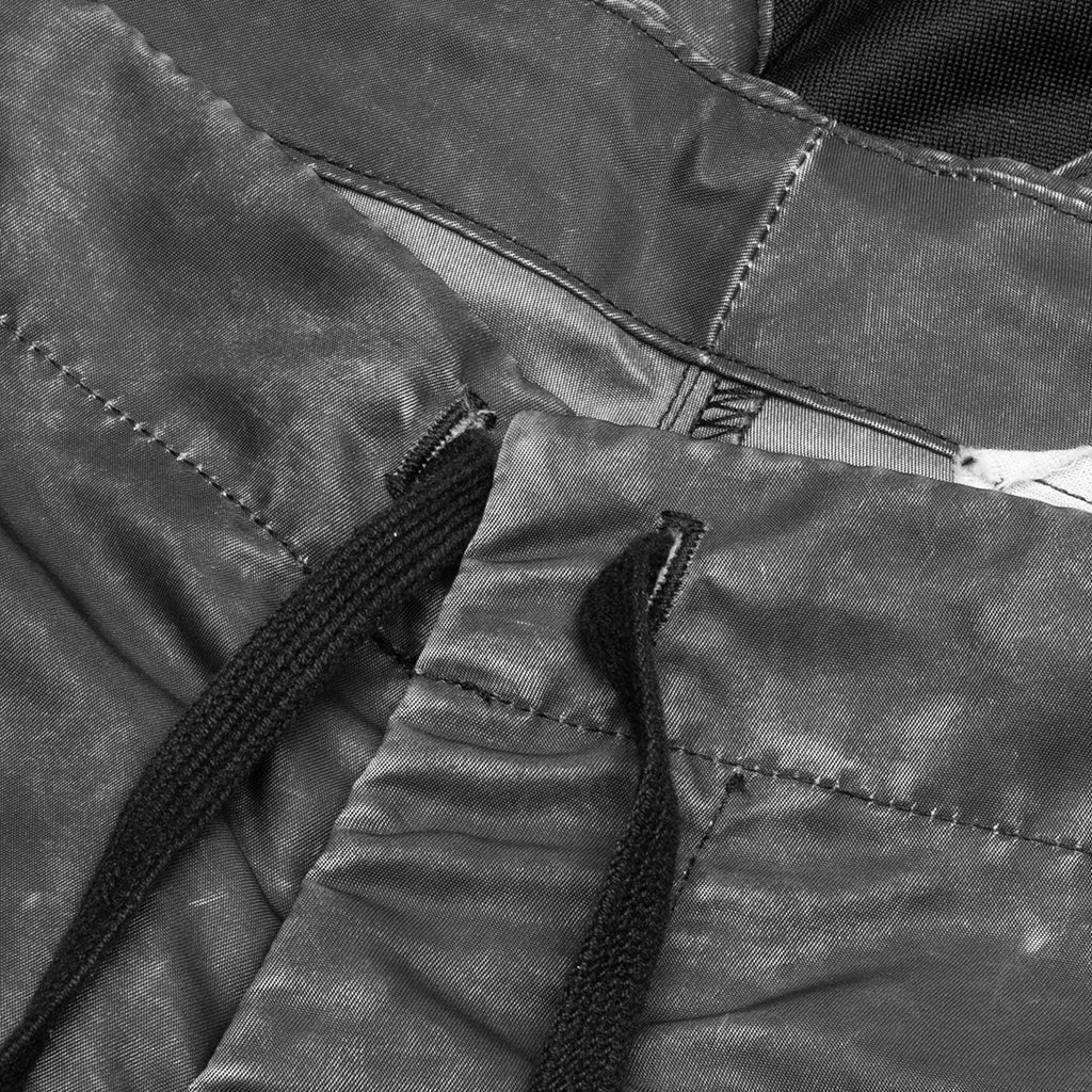 Washed Satin 50 50 Long Slim Pant Black
