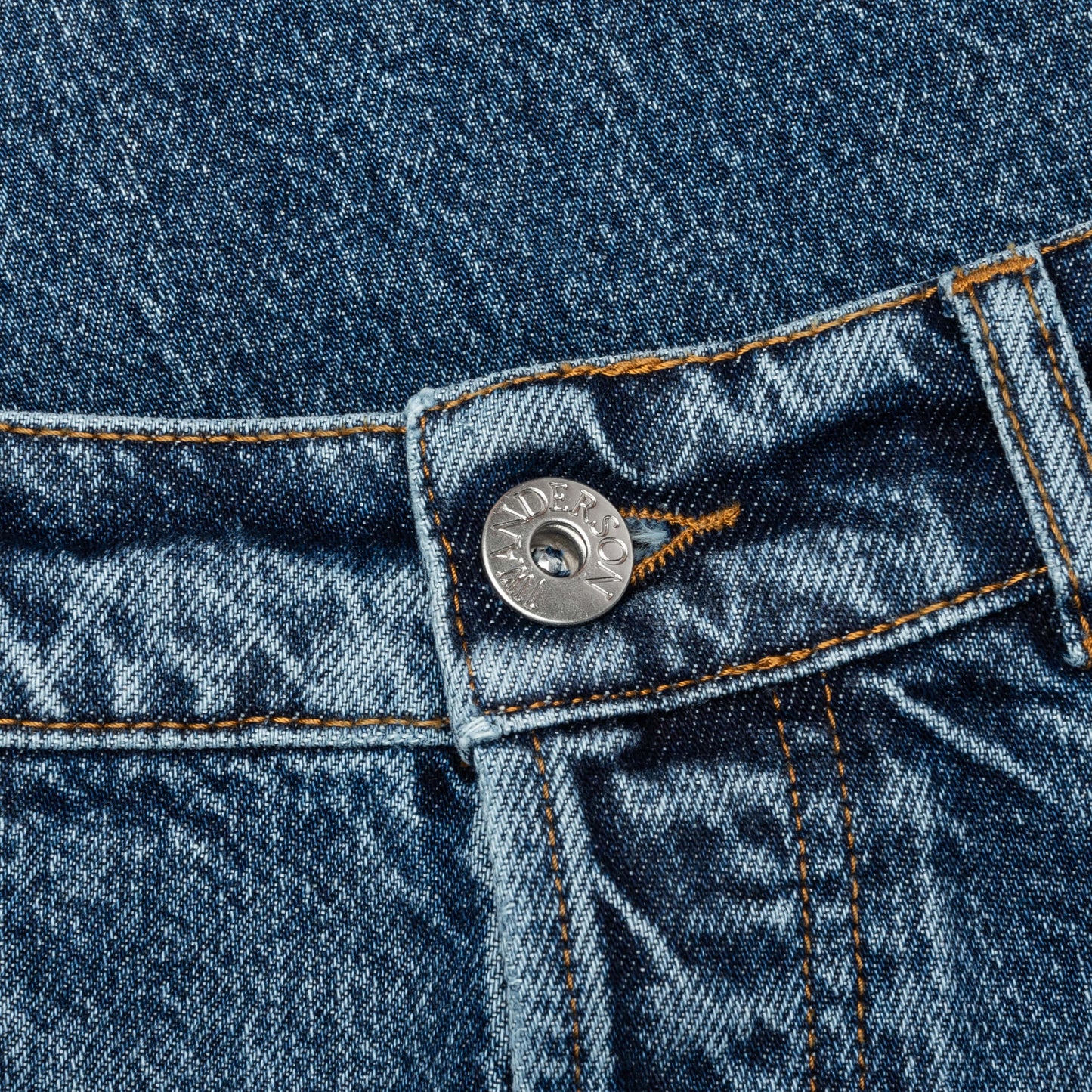 5 Pocket Straight Leg Trousers Mid Blue