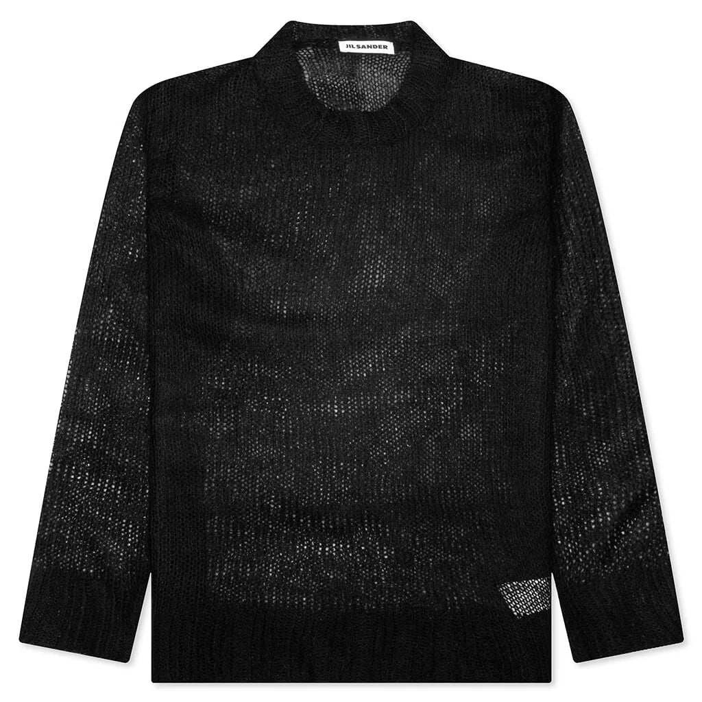 Layered Sweater With T Shirt Black