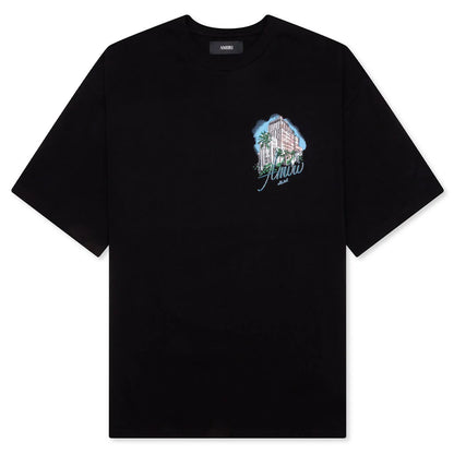 Amiri Hotel Oversized Tee Black