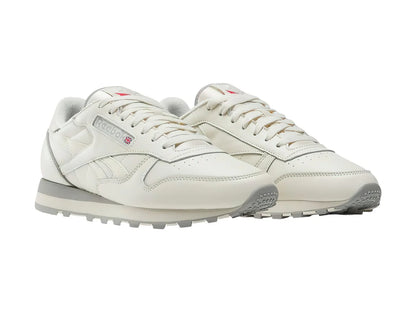 Tenis Reebok Classic Leather Blanco Hueso y Gris para Hombre