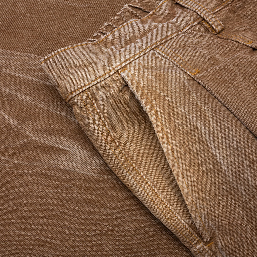 Denim Oversized Cargos Brown Wash