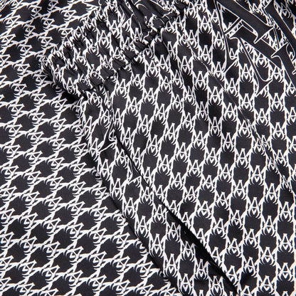 Houndstooth Silk Short Black