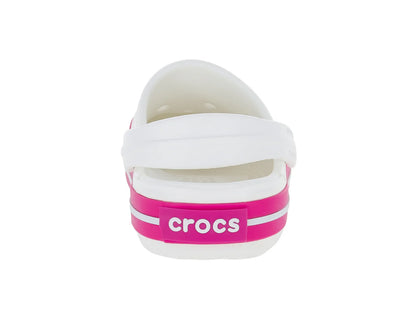 Crocs Crocband Clog Blanco y Rosa para Niña