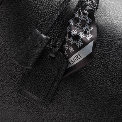 Pebbled Leather Weekender Bag Black