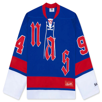 Saint M6 x Nas Illmatic 94 Game Jersey Blue