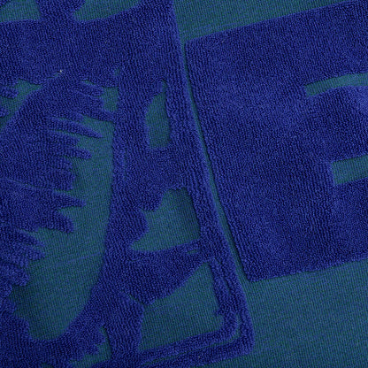 Terry Towelling Hoodie Blue Green