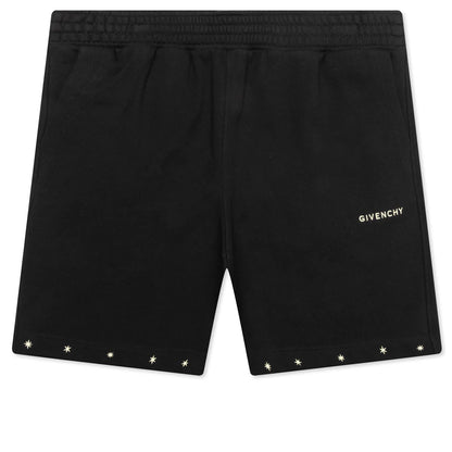 Star Print Board Shorts Black
