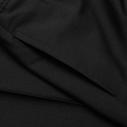 Slim Fit Formal Wool and Mohair Pants Black