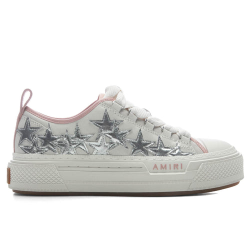 Womens Metallic Stars Court Low Pink