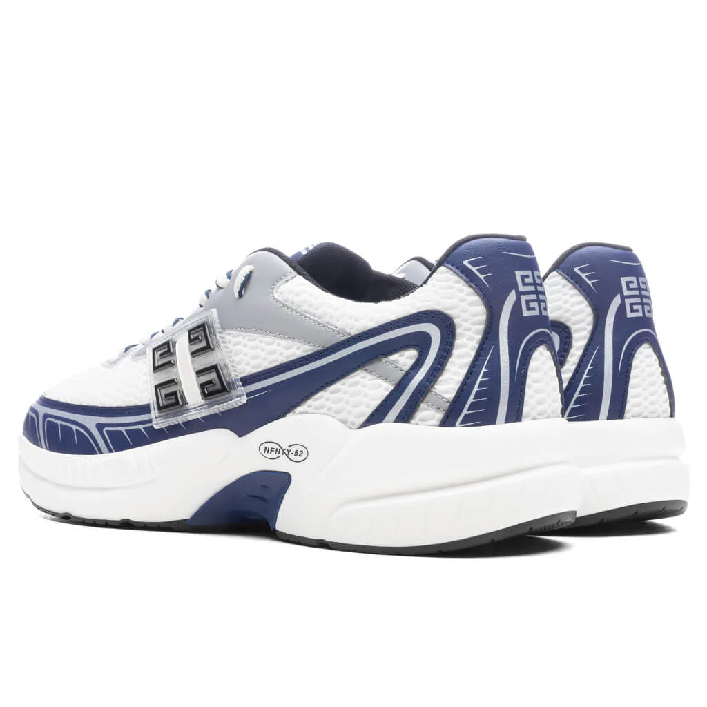 NFNTY 52 Synthetic Leather and Mesh Sneakers Navy White