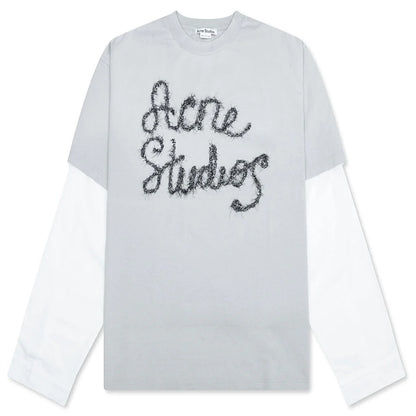 Layered Logo T Shirt Light Blue