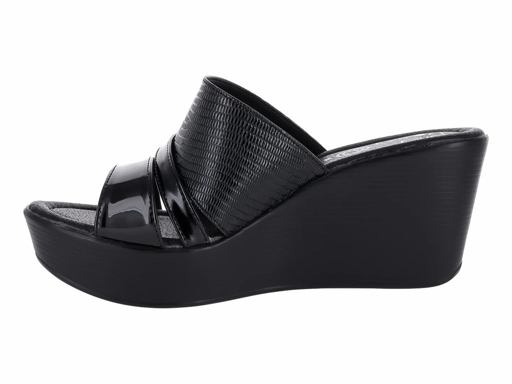 Sandalias de Plataforma Luna Rosa Negro para Mujer