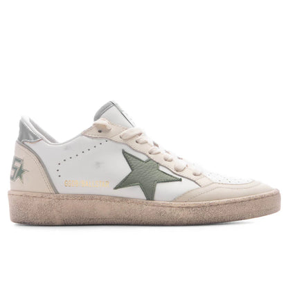 Womens Ball Star White Green Silver