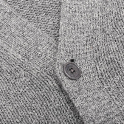Contrast Pocket Cardigan Grey Melange