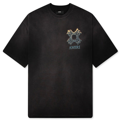 MA Quad Flames Oversized Tee Black