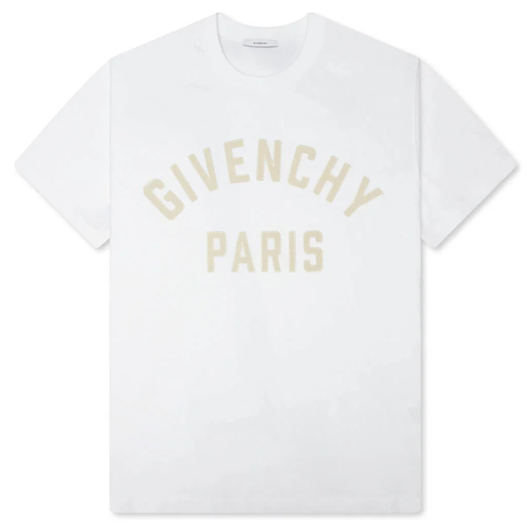 Patch Silk T Shirt White