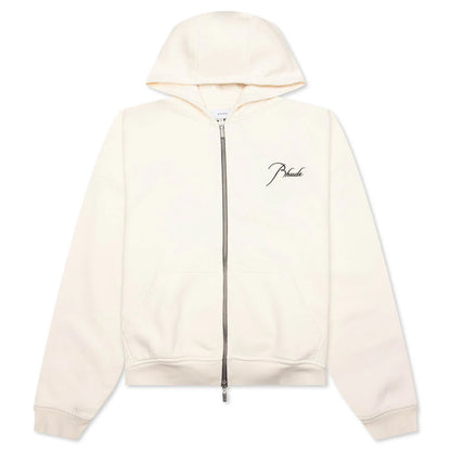 Zip Up Hoodie Vintage White