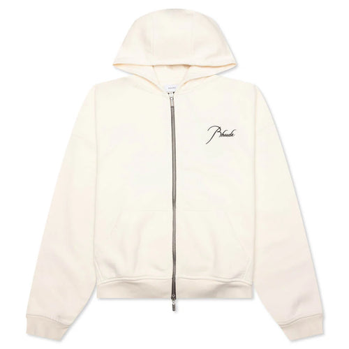 Zip Up Hoodie Vintage White