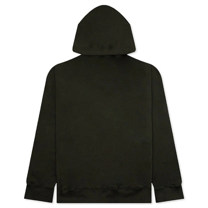 Logo Knit Hoodie Olive
