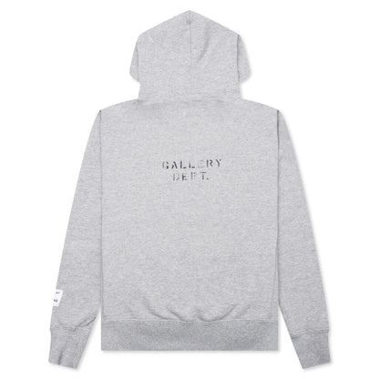 Center Logo Hoodie Heather Grey