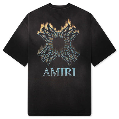 MA Quad Flames Oversized Tee Black