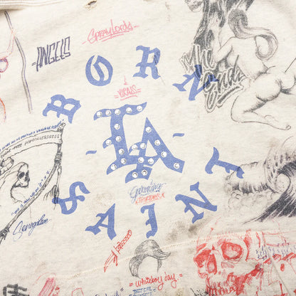 Saint Michael x Born X Raised LA Hoodie Grey