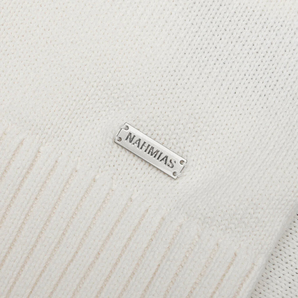 Knit Varsity Basketball Jersey White