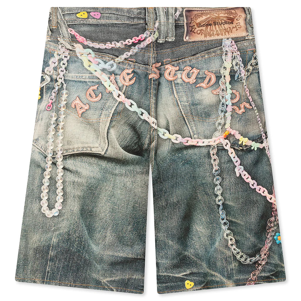 Loose Fit Denim shorts Fn Mn Shor000264 Mid Blue