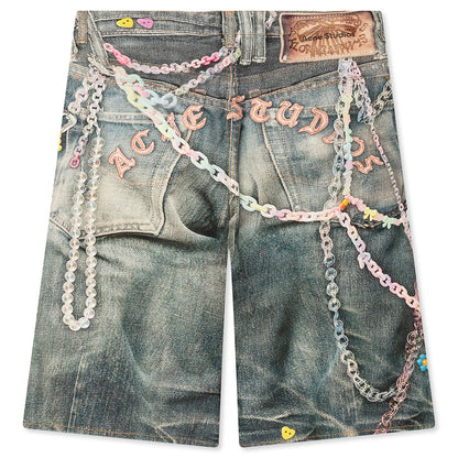 Loose Fit Denim shorts Fn Mn Shor000264 Mid Blue