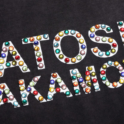Studded Logo Tee Washed Black