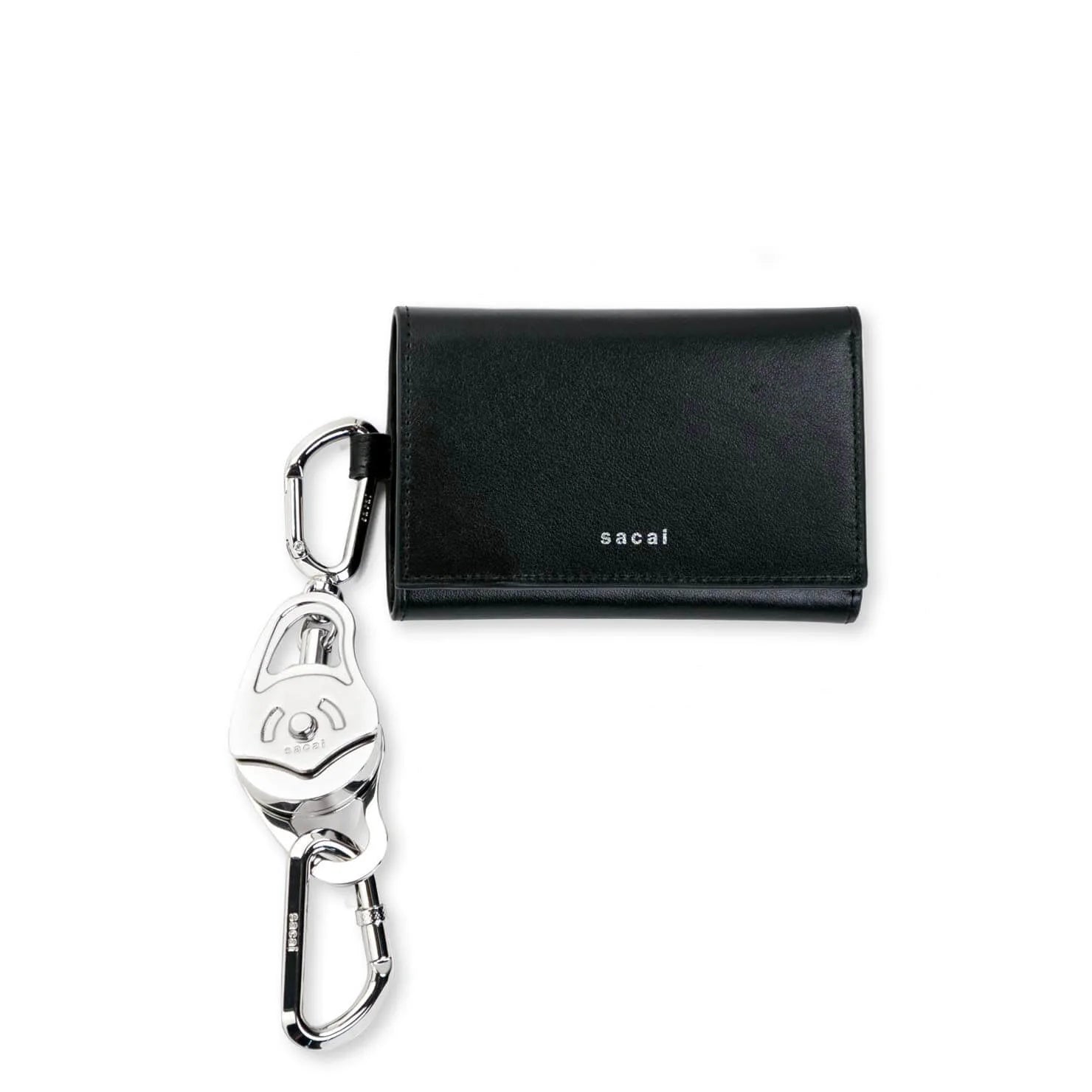 Carabiner Trifold Wallet Black