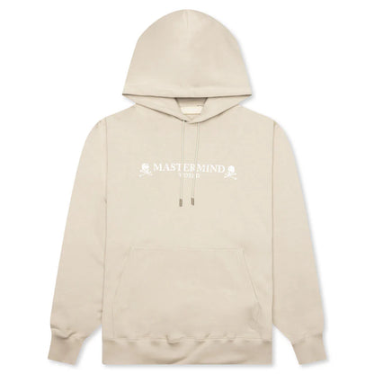 Logo Print Hoodie Beige