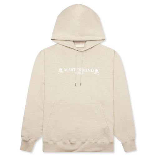 Logo Print Hoodie Beige